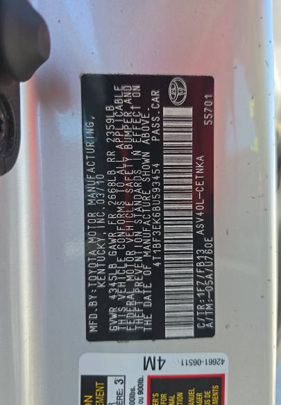 2011 Toyota Camry LE